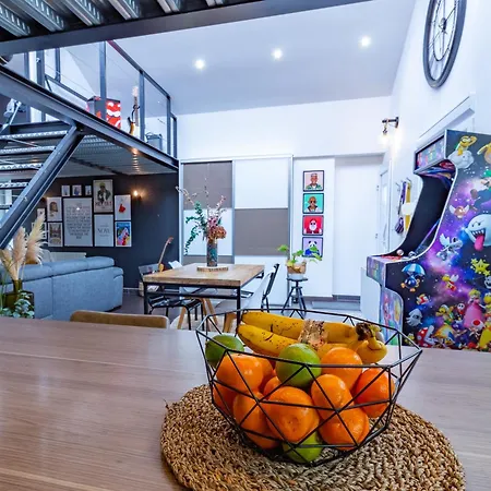 Le Loft Indus - Parking - Borne Arcade - Bbq - Salle De Jeux - Wifi