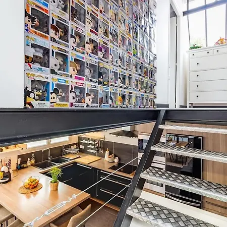 Lägenhet Le Loft Indus - Parking - Borne Arcade - Bbq - Salle De Jeux - Wifi